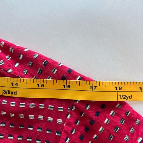 CJ Banks Red Striped Jacket Womens 1X Button Front Cardigan - Picture 9 of 12